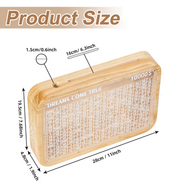 Money Saving Box For Kids Adults With Counter Coin Challenge Bank,10000 Savings Challenge Box. (Target $10000)