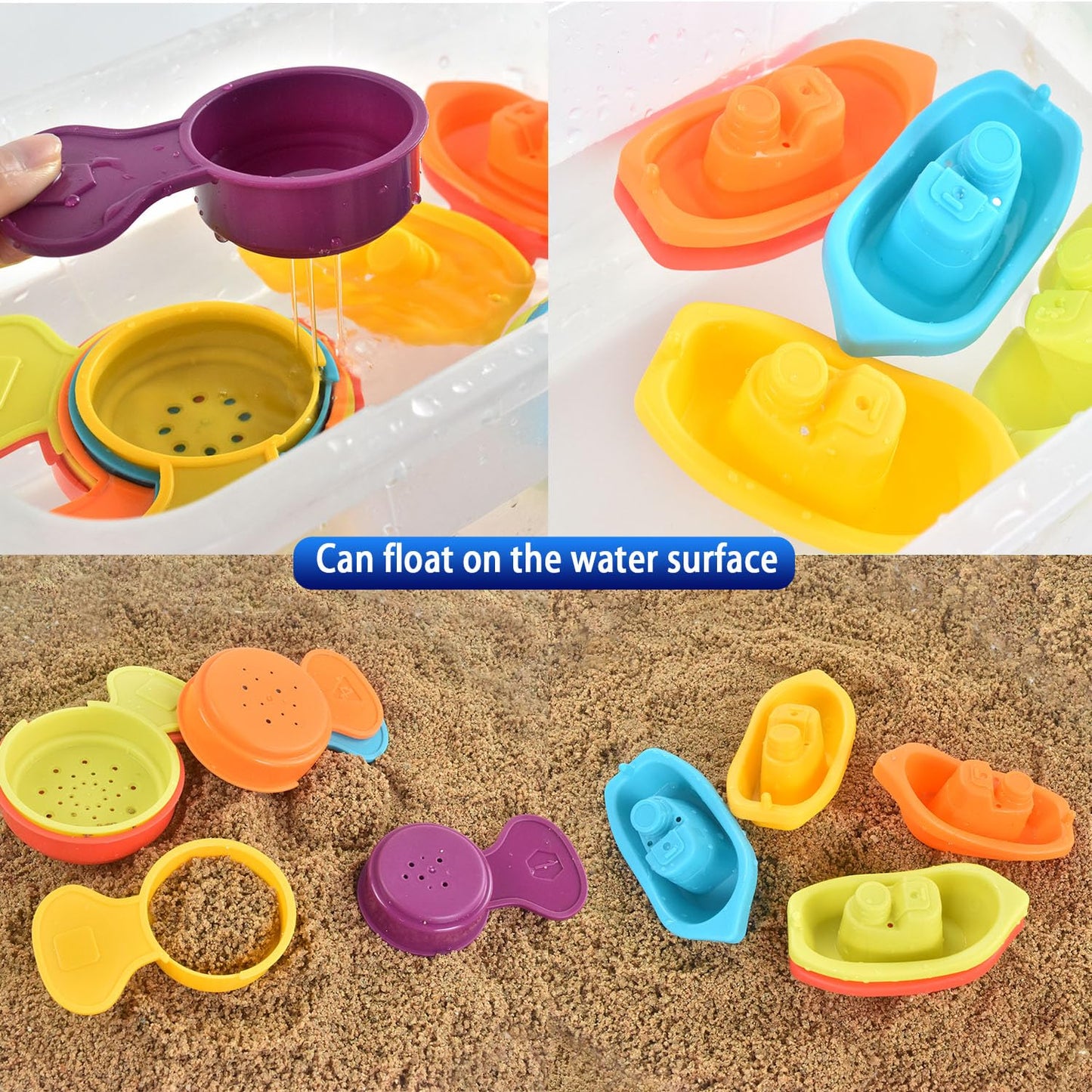 Cosaway Baby Bath Toys For Kids Ages 1-3 Toddler Water Toys For Bath Tub Baby Toys 6 To 12 Months For Toddlers Infant Gifts 1 2