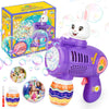 Zuicxlsy Easter Bunny Bubble Machine,Bubble Machine For Kids,Automatic Bubble Blower With Bubbles Solution, Bunny Bubbles Birthd
