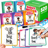 Quokka 520 Sight Words Flash Cards For Kids - 5 Levels From Pre-K To 3Rd Grade | Bold Font & Jumbo Size, Dry Erase, Reusable Cards Color-Coded With Rings For Sorting | Based On Dolch & Fry Word Lists