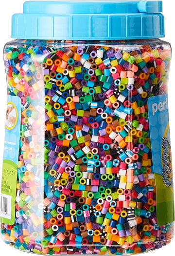 Perler Beads Bulk Assorted Multicolor Fuse Beads for Kids Crafts, Small, 18000 pcs