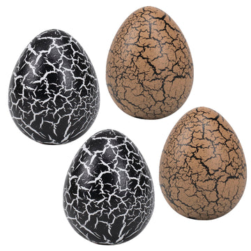 Class Collections Surprise Growing Dragon Hatch Egg Kids Novelty Toy - Pack Of 4, Black And Brown