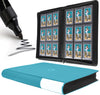 Toploader Binder Holds 360 Top Loaders - 9-Pocket Top Loader Binder for 3 x 4 Rigid Card Holders for Trading Cards or Sports Cards Model B - Classic Turquoise