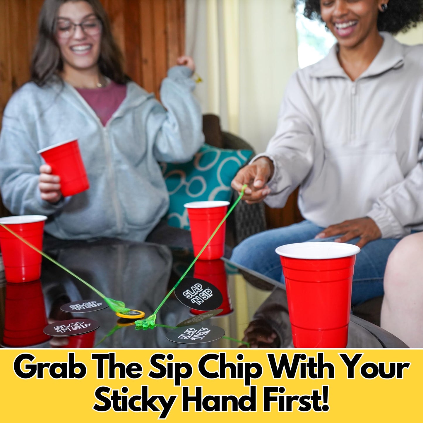 Slap N Sip Viral Sticky Hand Game - Fun Adult Drinking Game for Parties, Perfect for Gatherings and Social Events
