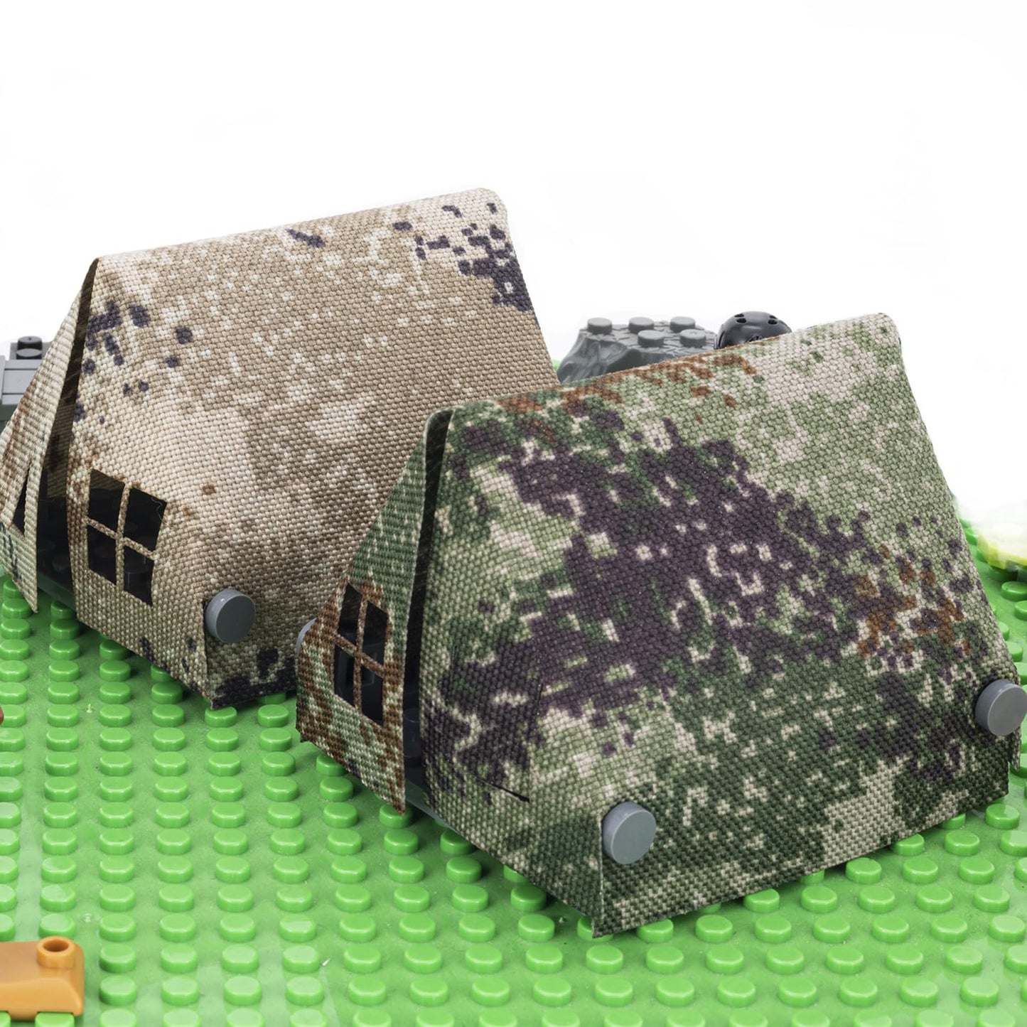 VICVIK Military Scene Building Blocks Toys Set, WW2 Military Tent Model Building Blocks, MOC Kids Building Blocks Set