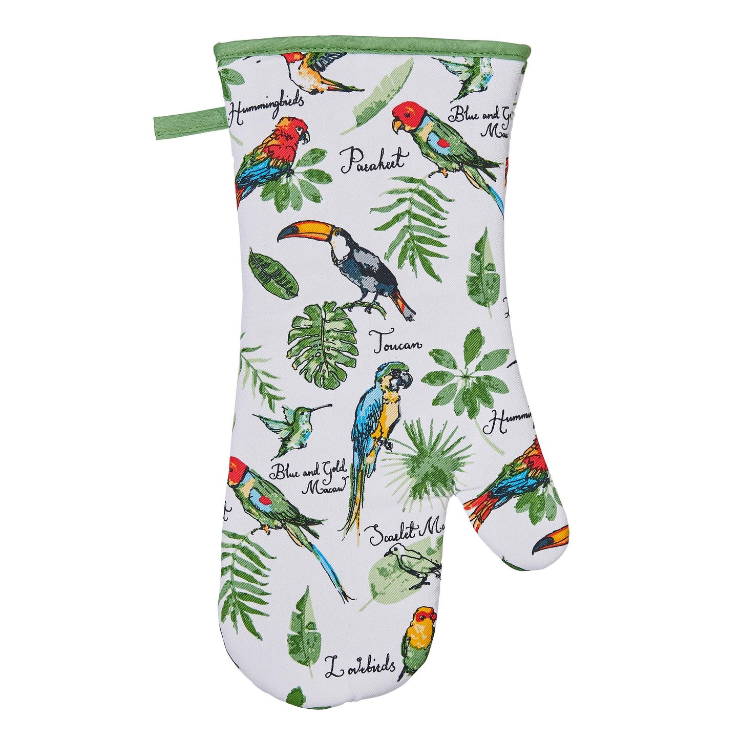 Ulster Weavers Tropical Birds Gauntlet - Multicolor Ceramic Oven Mitt, Model 7TBD02