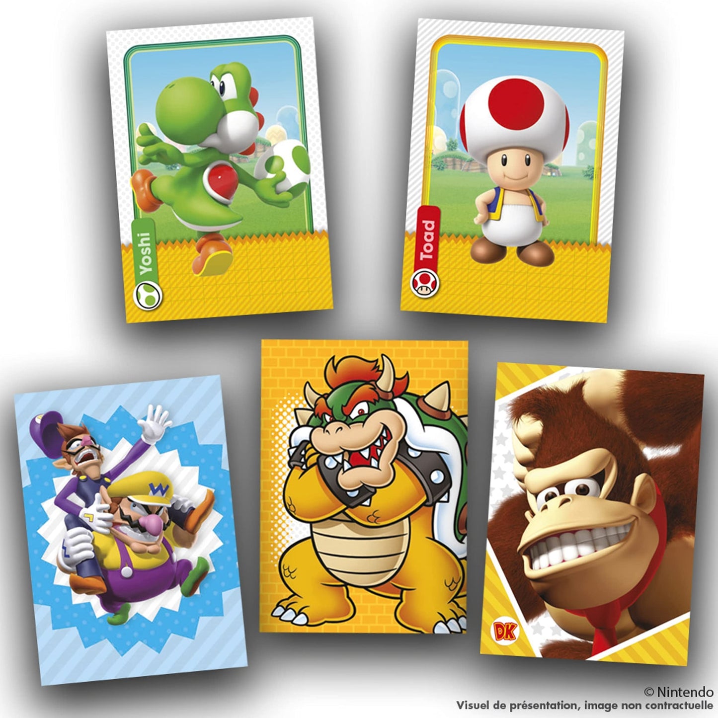 Panini Super Mario Trading Cards - Box of 18 Sleeves, Cardboard, Randomly Silver/Gold, One Size