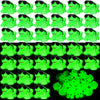 Halloscume 36 Pack Rubber Frogs Squeak and Floating Mini Glow in The Dark Frogs with Glasses Cute Bathtub Toys Swimming Bath Toy