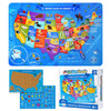 Taozi&Lizhi United States Kids Puzzles, 70 Piece Usa Map Puzzle 50 States With Capitals, Children Jigsaw Geography Puzzles Learn