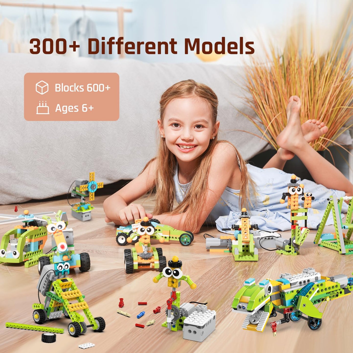 Coding Robot Kit for Kids Ages 6+, 200+ in 1 APP Control Dinosaur Robot Toy, Educational Scratch Program Robotic Kit with 47 Vid