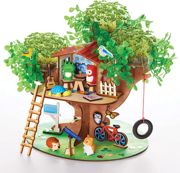 Creativity for Kids Build and Grow Tree House Craft Kit - Treehouse Playset Toy for Boys and Girls, Classic Toys for Kids