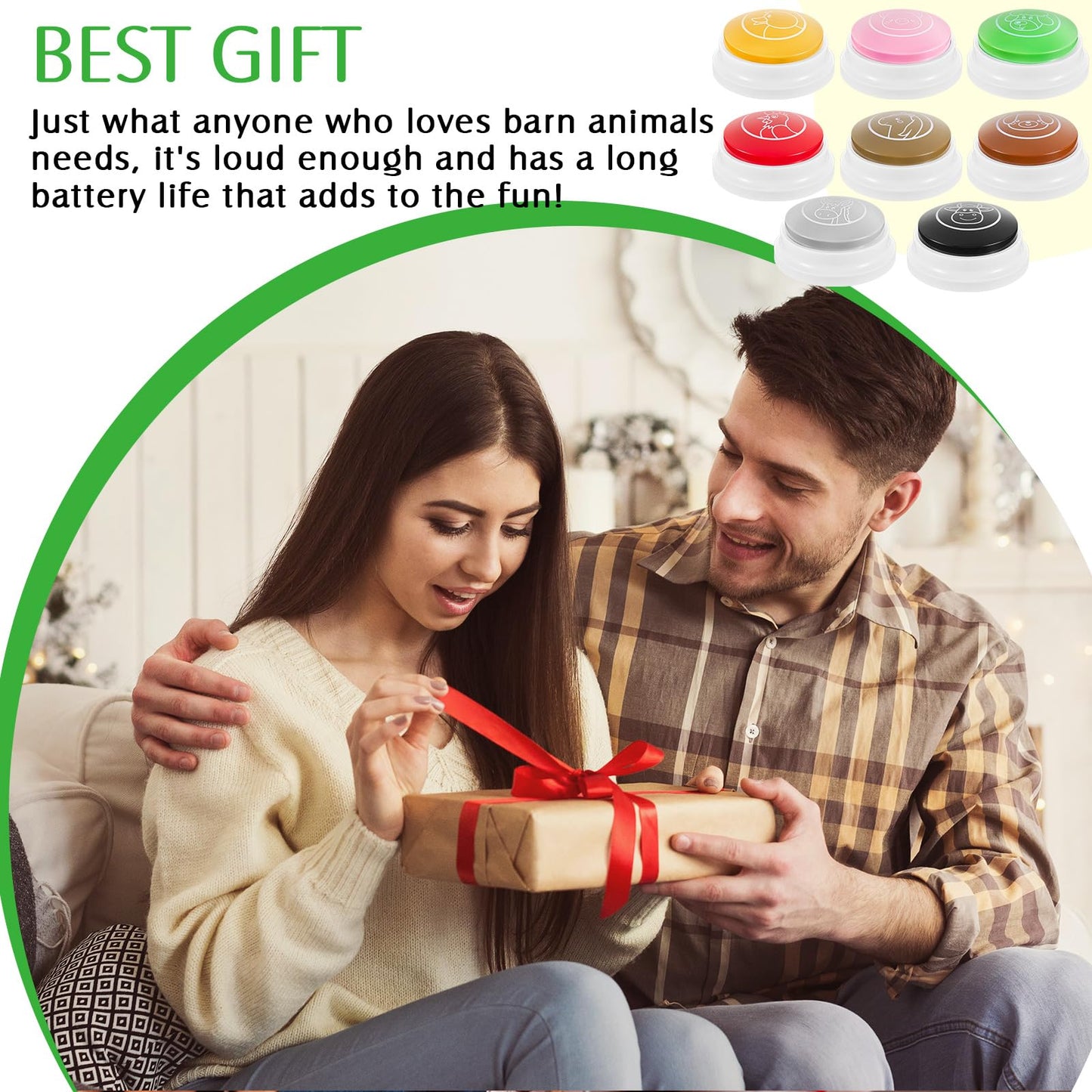 Syhood 8 Pcs Animal Answer Buzzers Game Show Buzzer Animal Sounds Button Assorted Sounds And Colors Buzzers Gifts For Back To School Team Family Game And Trivia Nights(Led Style)