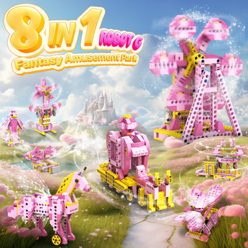 Apitor 298PCS STEM Toys - 8-in-1 Electric Motor Robotics Kit for Kids Age 8-12, Educational Craft Building, Model Robot G