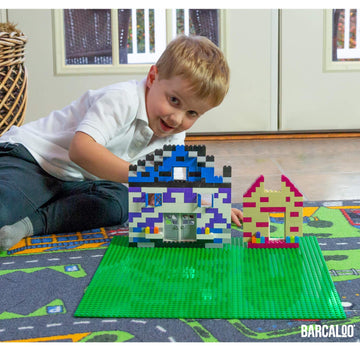 15 Inch X 15 Inch Baseplate For Building Bricks -Two Pack - Green Classic Baseplates Compatible With All Major Brands