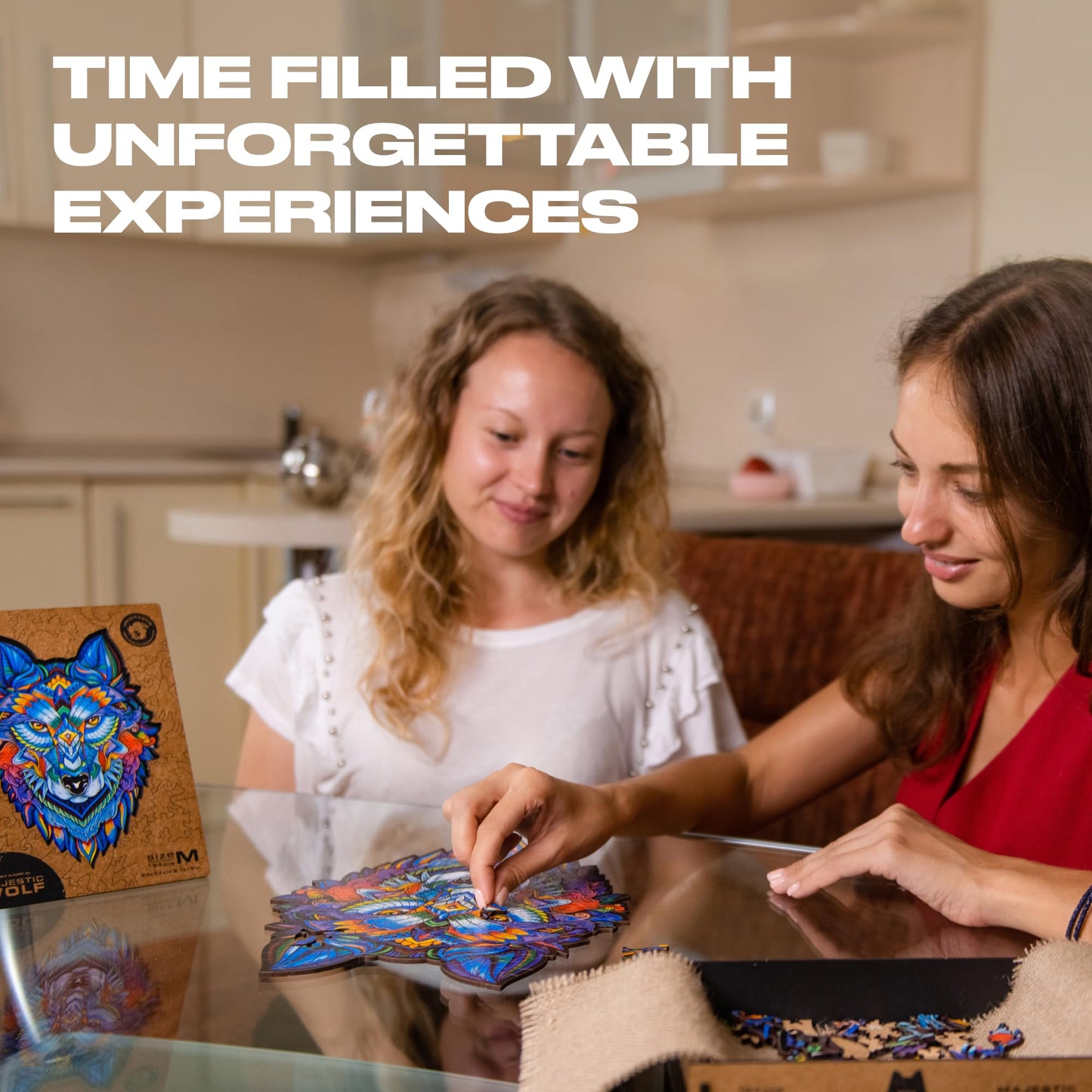 Unidragon Original Wooden Jigsaw Puzzles - Majestic Wolf, 700 Pcs, Royal Size 16.5'X22.6', Beautiful Gift Package, Unique Shape Best Gift For Adults And Kids