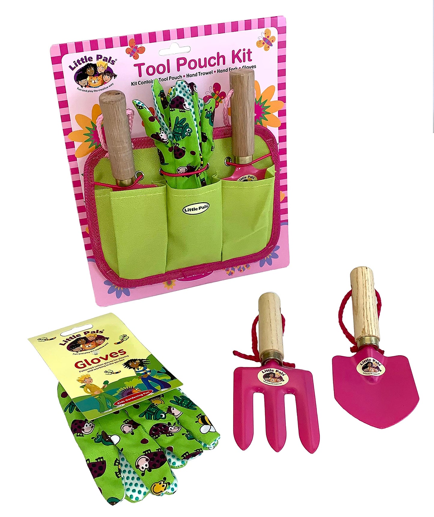 Tierra Garden 7-Lp463 Little Pals Kids Tool Pouch Kit, Pink