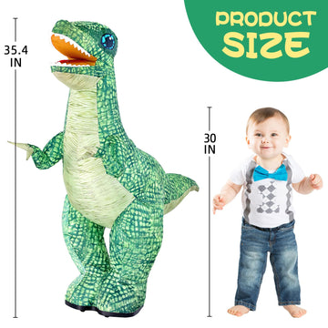 Jovow 2.4GHZ Remote Control Inflatable Dinosaur Toy for Kids,Electric Toy Dinosaur with 360Rotation,Forward & Backward,Rechargea
