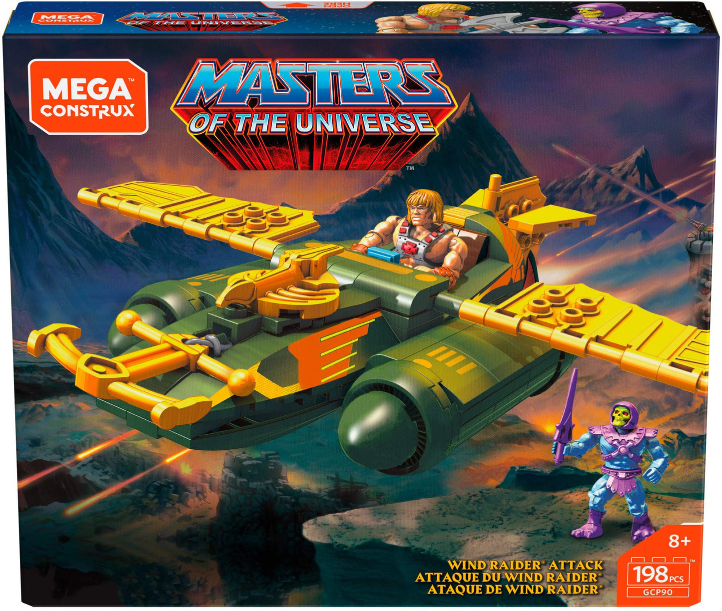 Mega Construx Heroes Wind Raider Attack Micro Action Figure Set - Multicolor, GCP90, Rubber Construction