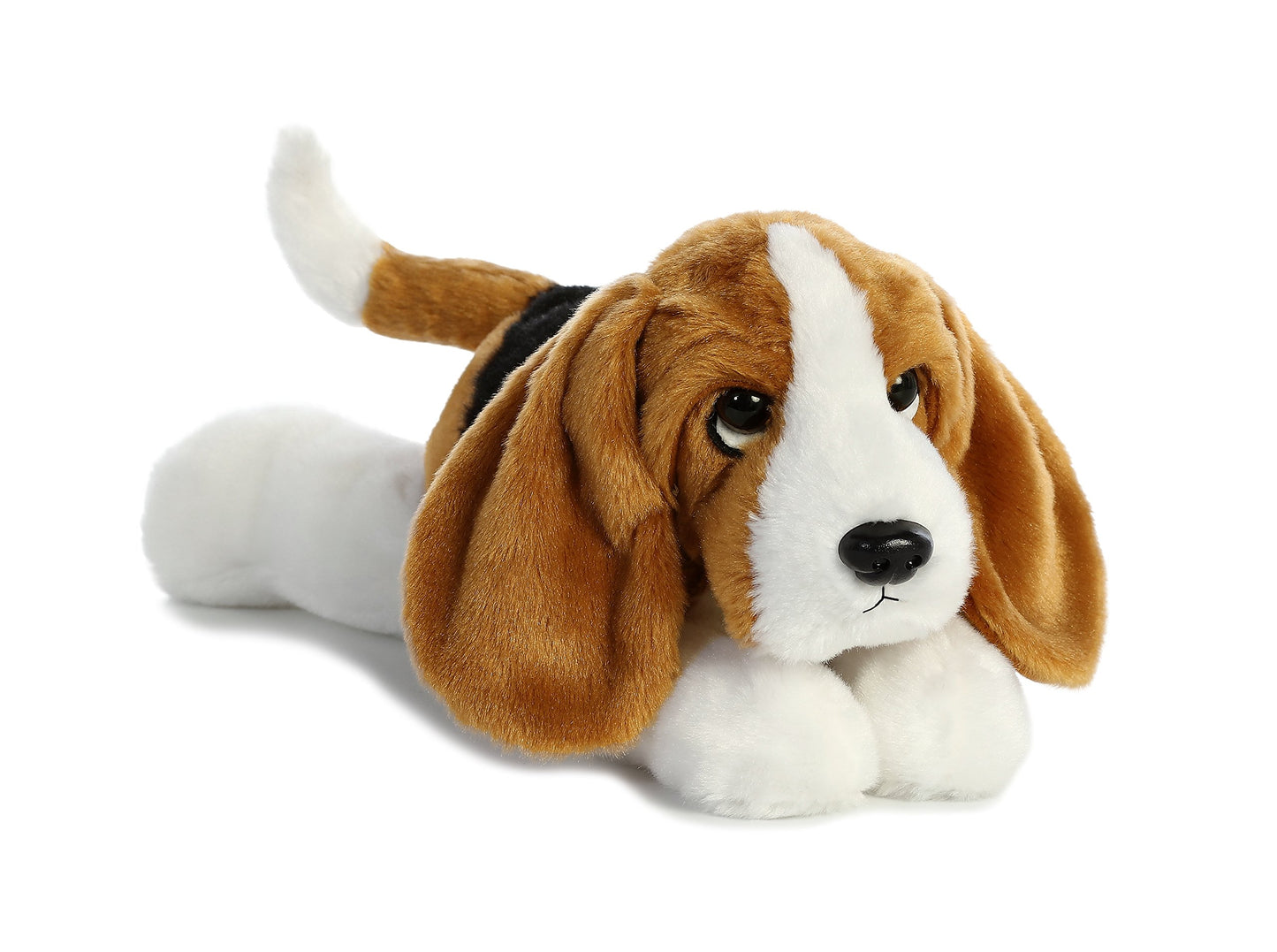 Aurora® Adorable Flopsie™ Basset Hound Stuffed Animal - Playful Ease - Timeless Companions - Brown 12 Inches