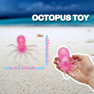 Ztatu Octopus Squishy Toys, Stress Balls For Kids (1Pcs) Glitter Octopus Sensory Squishy Balls For Kids, Sea Animals Party Favor