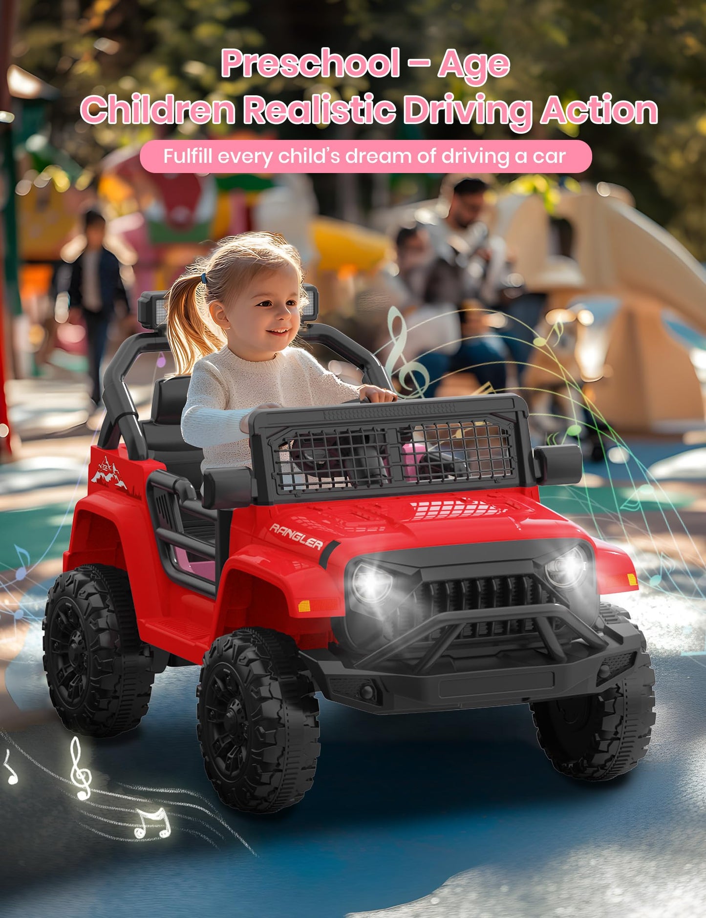 Ride On Truck Car 12V Kids Electric Vehicles W/Parent Remote Control, Battery Powered Toy Suv Truck W/Safety Belt,Forward And Re