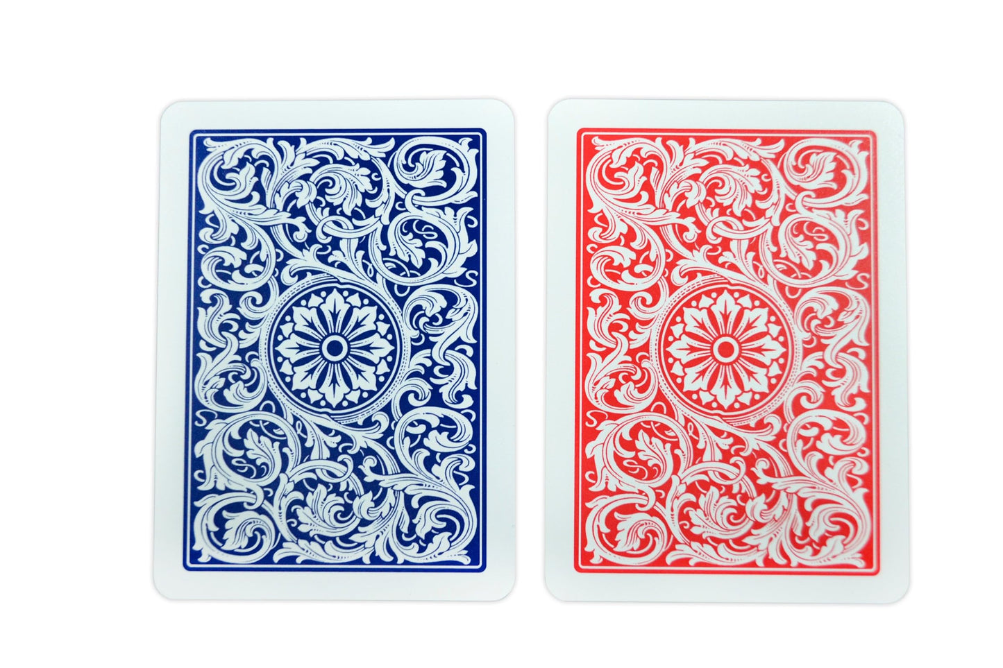 Copag 1546 Design 100% Plastic Playing Cards, Poker Size (Standard) Red/Blue (Jumbo Index, 6 Sets)
