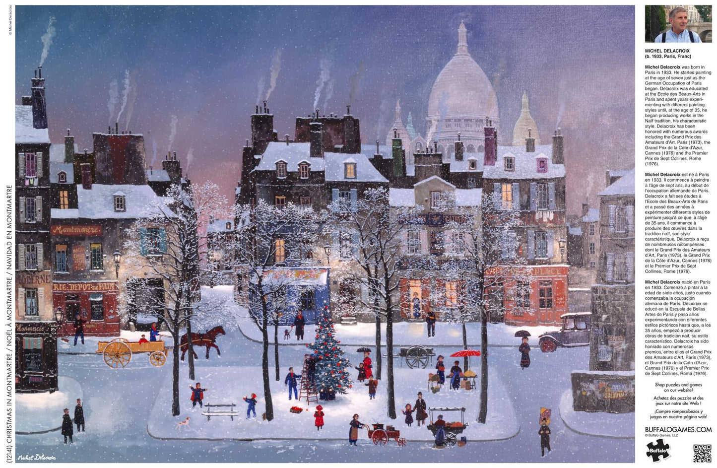 Buffalo Games 1000 Piece Jigsaw Puzzle - Christmas in Montmartre, Multicolor, 26.75 x 19.75 inches, Challenging Fun for Adults