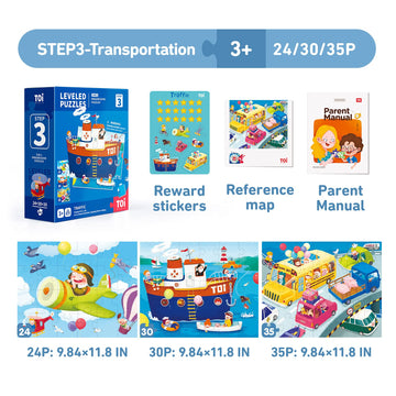 Toi Leveled Puzzles For Kids Aged 3 And Up, Toddler Puzzle Preschool Learning Jigsaw Puzzles, Large Pieces Educational Game For