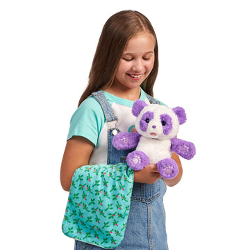 Little Live Pets Wodj4 Cozy Dozys: Petals The Panda | Interactive Plush Toy Panda. 25+ Sounds And Reactions. Magical Eye Movement. Blanket, Pacifier For Kids Ages 4+, Multicolor (26400)