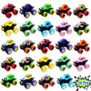 TGIQROVE Monster Trucks Toys, 24Pcs Friction Powered Mini Push and Go Car Toys, Double-Directions Inertia Vehicle Set, Pull Back