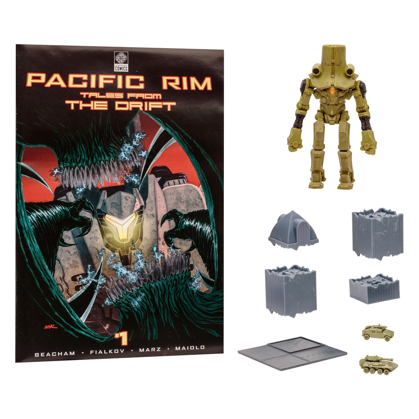 Pacific Rim Mcfarlane Toys Cherno Alpha (Jaeger) 4'' Scale Figure Playset With Comic