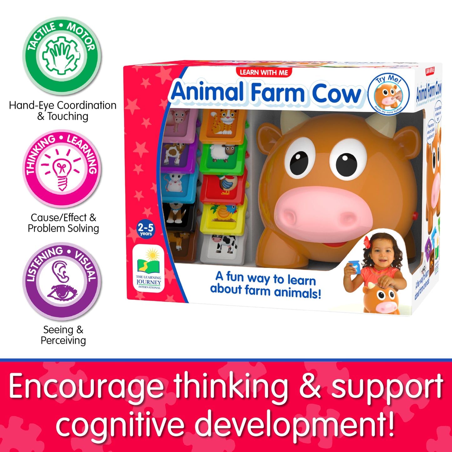 The Learning Journey: Learn With Me – Animal Farm – Teaching Toddler Educational Playset - Counting And Sorting - Preschool Learning Toys & Gifts For Boys & Girls Ages 2-5 Years