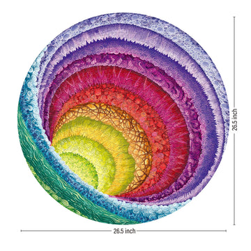 Antelope - 1000 Piece Rainbow Puzzle For Adults, Hue Wormhole Jigsaw Puzzles 1000 Pieces,1000 Piece Round Puzzles, Wormhole Puzzles, High Resolution, Matte Finish, Smooth Edging, No Dust, 3D Puzzle