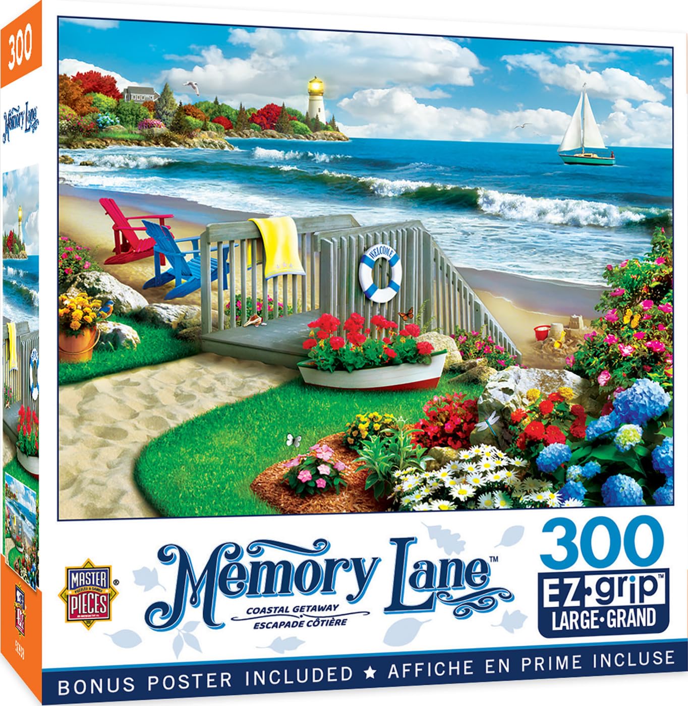 Masterpieces 300 Piece EZ Grip Jigsaw Puzzle - Coastal Getaway - 18x24