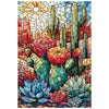 Great Jigsaw Puzzles for mature-themeds 300 Pieces Stained Glass Cactus Puzzles for mature-themeds Toys Gift Family Decoration Kids Puzzle