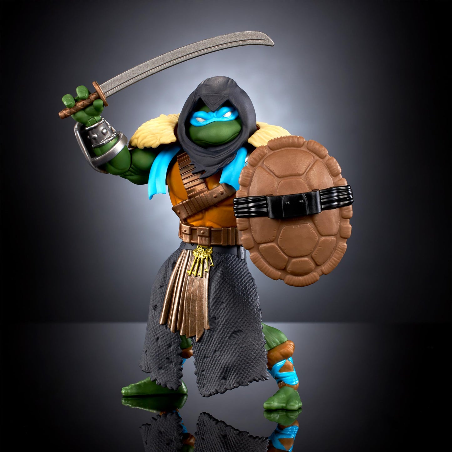 Masters Of The Universe Mattel Origins Turtles Of Grayskull Action Figure & Accessories, Leonardo Collectible Toy With 16 Joints