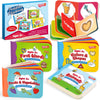 Torlam Toddler Learning Books: My First Library Flipbook - Fruit & Vegetable, Animal, Color And Shape Toys, Mini Board Books Set - 4 Pcs