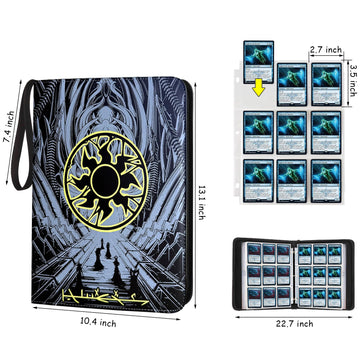 MTGPRO 9 Pocket Card Binder 720 Double Sided Pocket Trading Card Binder enhanced PU Card Collector Album Card Folder for MTG/YGO/PTCG/Game Cards(Yellow)