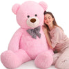 MaoGoLan 5 Feet Giant Pink Teddy Bear Plush - Soft Cuddly Stuffed Animal for Gifts, Smiling Face, Polyester Material, Model W162_2_150