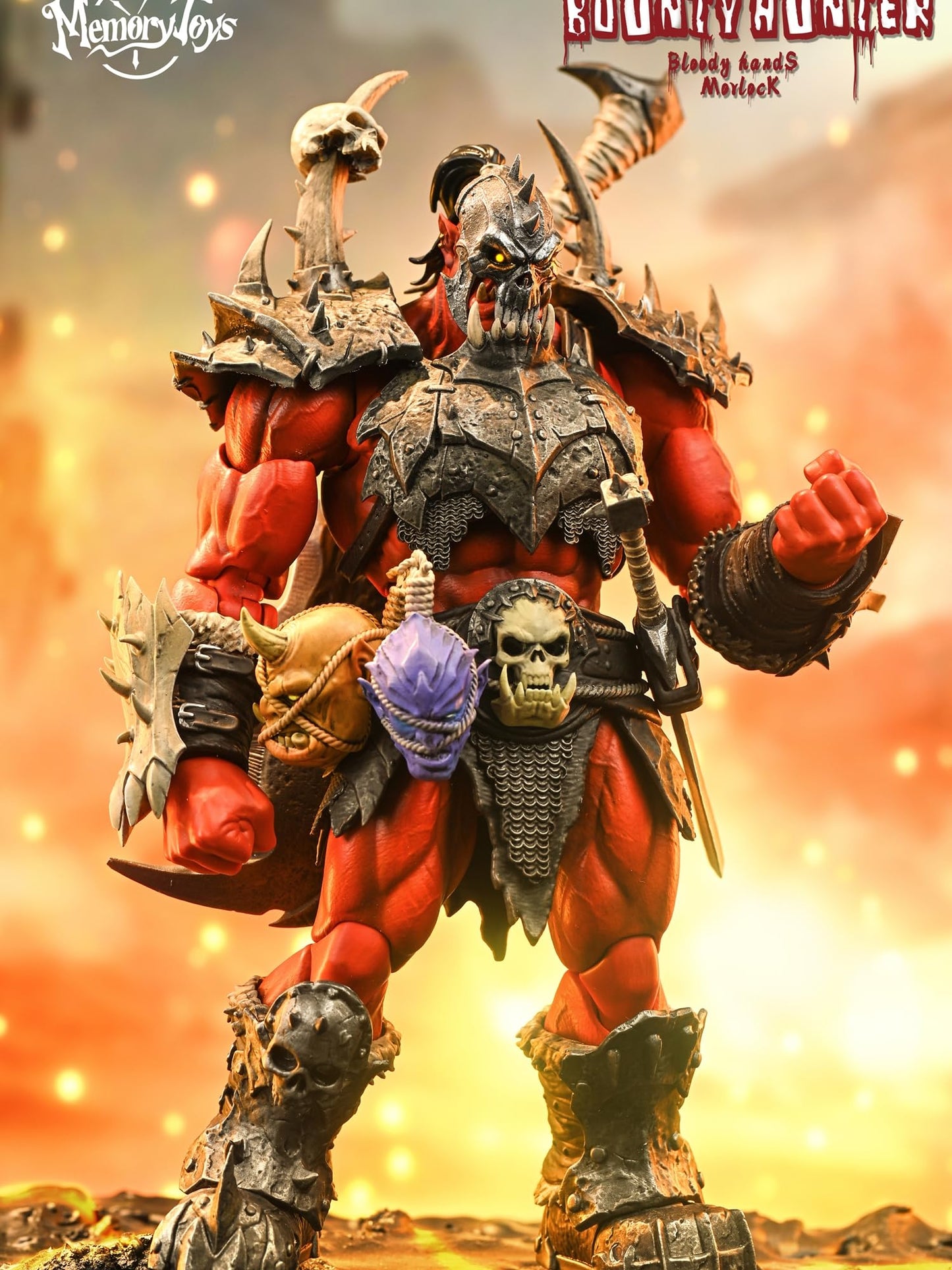 METYTOYZ MEMORYTOYS Bounty Hunter Bloody Hands Morlock Action Figure (Red Editon)