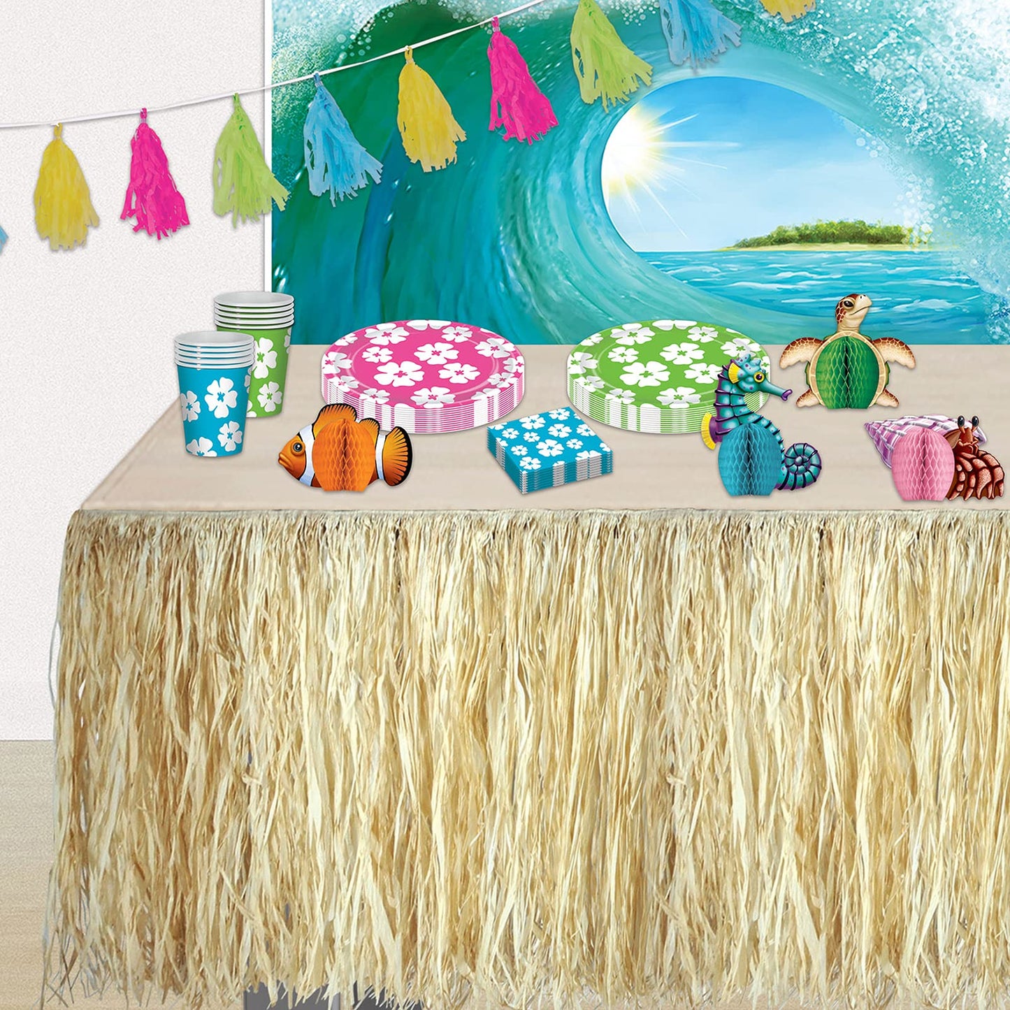 Beistle Sea Creatures Honeycomb Party Decorations - Pack Of 3