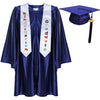 Newrara Kindergarten Graduation Cap And Gown Stole Package For Kids (Navy Blue, 24)