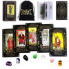Tarot Cards Set With Guide Book/Linen Carry Bag/Chakra Stones, 78 Classic Original Tarot Cards Deck Fortune Telling Game With Me