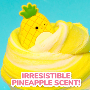 Original Squishmallows Maui The Pineapple Premium Cloud Slime, Pineapple-Scented, Squishmallows Party Favors for Kids 8-12, Girl