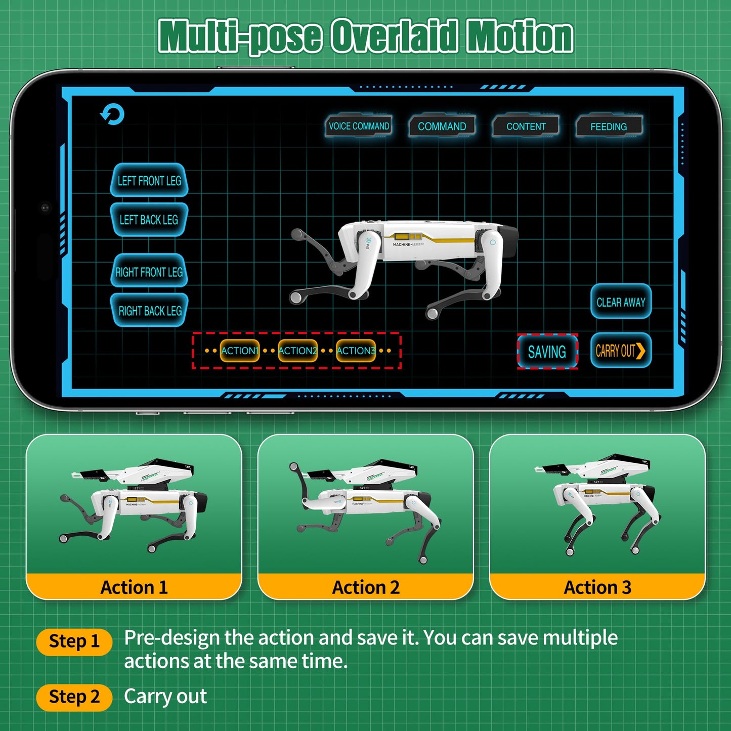Dingdongwu Shoot Robot Dog - Interactive Stem Pet With Voice Control, 30+ Actions & App Programming, Durable Design For Kids Age