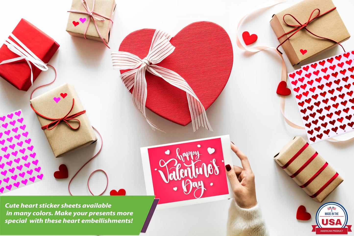 1/2 Inch (0.50) Heart Sticker Bulk Labels Sheets Diy Scrapbooking Stickers For Valentine'S Day, Stationery, Arts & Crafts 13Mm, 7560-Pack (Brown) By Royal Green