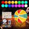 Minleway Paint Your Own Basketball Lamp Kit,16 Colors 5.9 Inch DIY 3D Basketball Night Light,Arts and Crafts for Kids Ages 4-12,