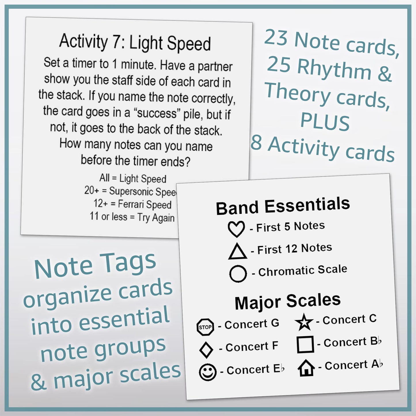 Music Flash Cards: Notes, Fingerings, & Music Theory (Euphonium/Baritone)