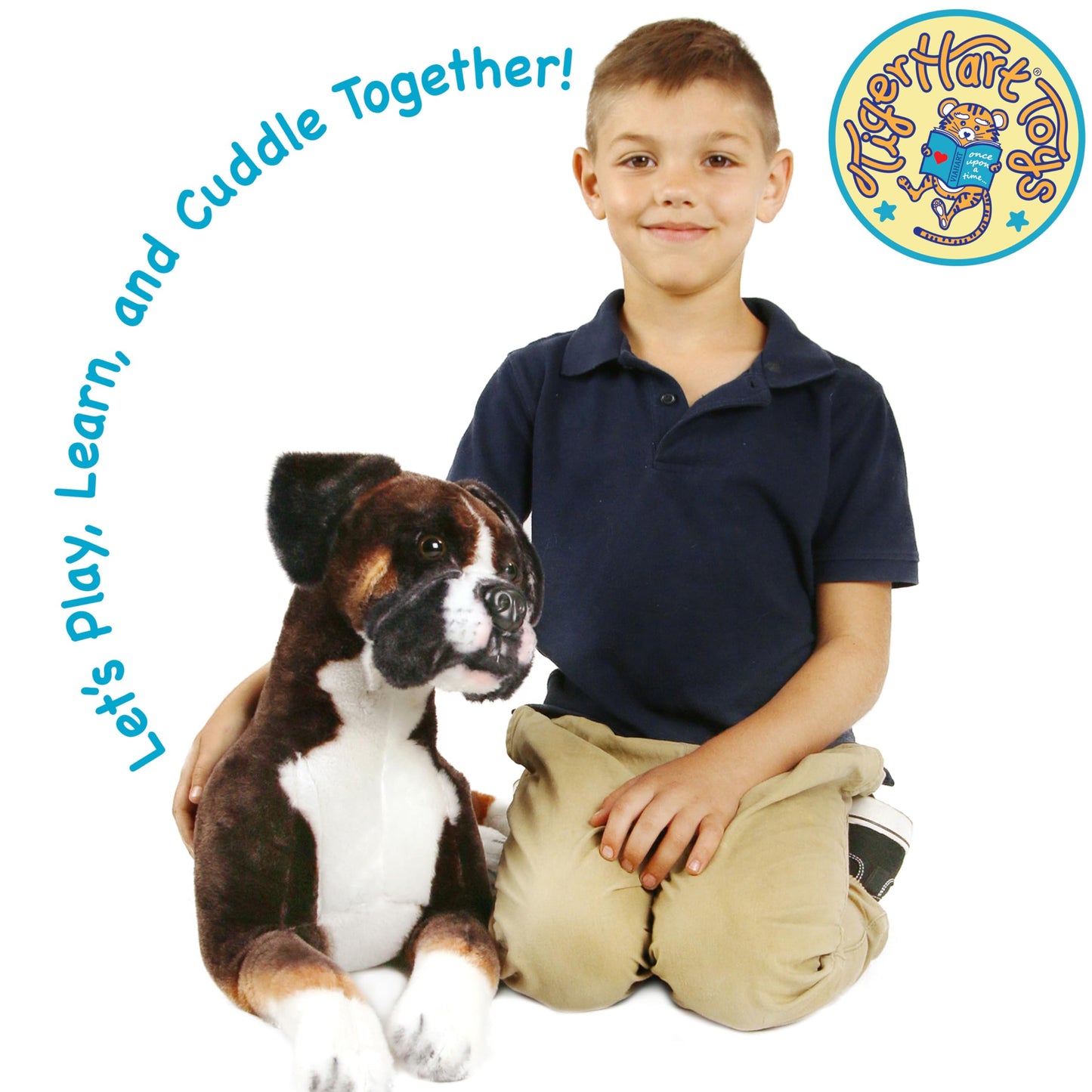 Tigerhart Bob The Boxer - Over 2 1/2 Foot Long Big Stuffed Animal Plush Dog