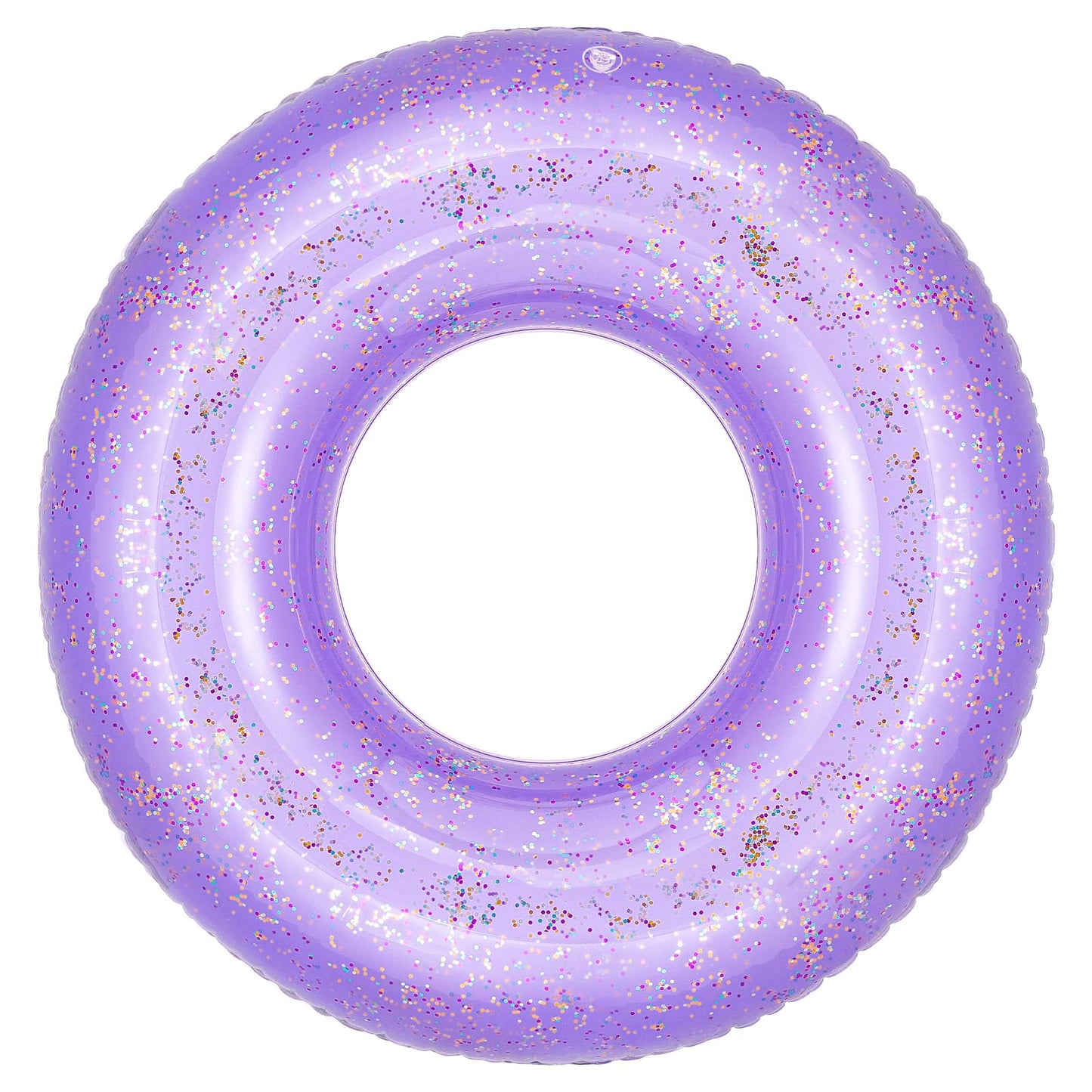 Moko Swim Rings With Glitter, 90Cm Diameter Inflatable Pool Float Swimming Pool Float Tube Round Shaped Swimming Tube Water Fun Beach Pool Toys For Summer Party For Kids Adults, Purple